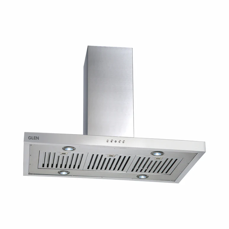 glen-island-kitchen-chimney-push-buttons-italian-motor-baffle-filters-90cm-1250-m3-h-silver-6052-is-